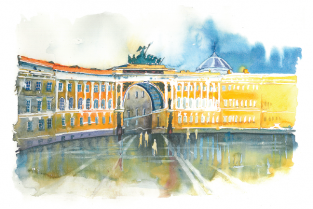Postcard St Petersburg Russia "Arch of The General Staff Building"