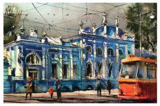 Открытка Пермь "Дом С.М. Грибушина"