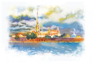 Postcard St Petersburg Russia "Peter and Paul Fortress"