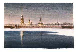 Postcard St Petersburg Russia "Peter and Paul Fortress"
