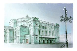 Postcard St Petersburg Russia "Mariinsky Theatre"