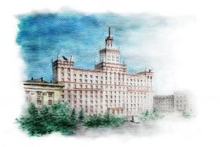 Открытка Челябинск "Главный корпус ЮУрГУ"