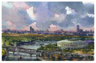 Postcard Russia Moscow Luzhniki Football Stadium