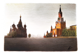 Postcard Moscow Russia "Red Square"