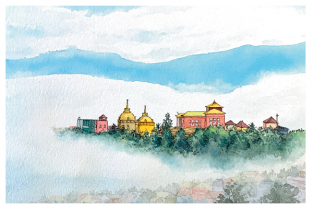 Открытка Улан-Удэ Бурятия "Дацан "Ринпоче Багша"