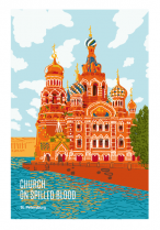Postcard St Petersburg Russia "Church of the Savior on Blood"