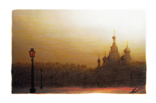 Postcard St Petersburg Russia "Church of the Savior on Blood"